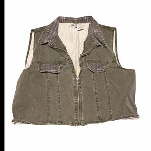 Capacity Vintage Utility Zip-Up Vest – Size Large (100% Cotton)